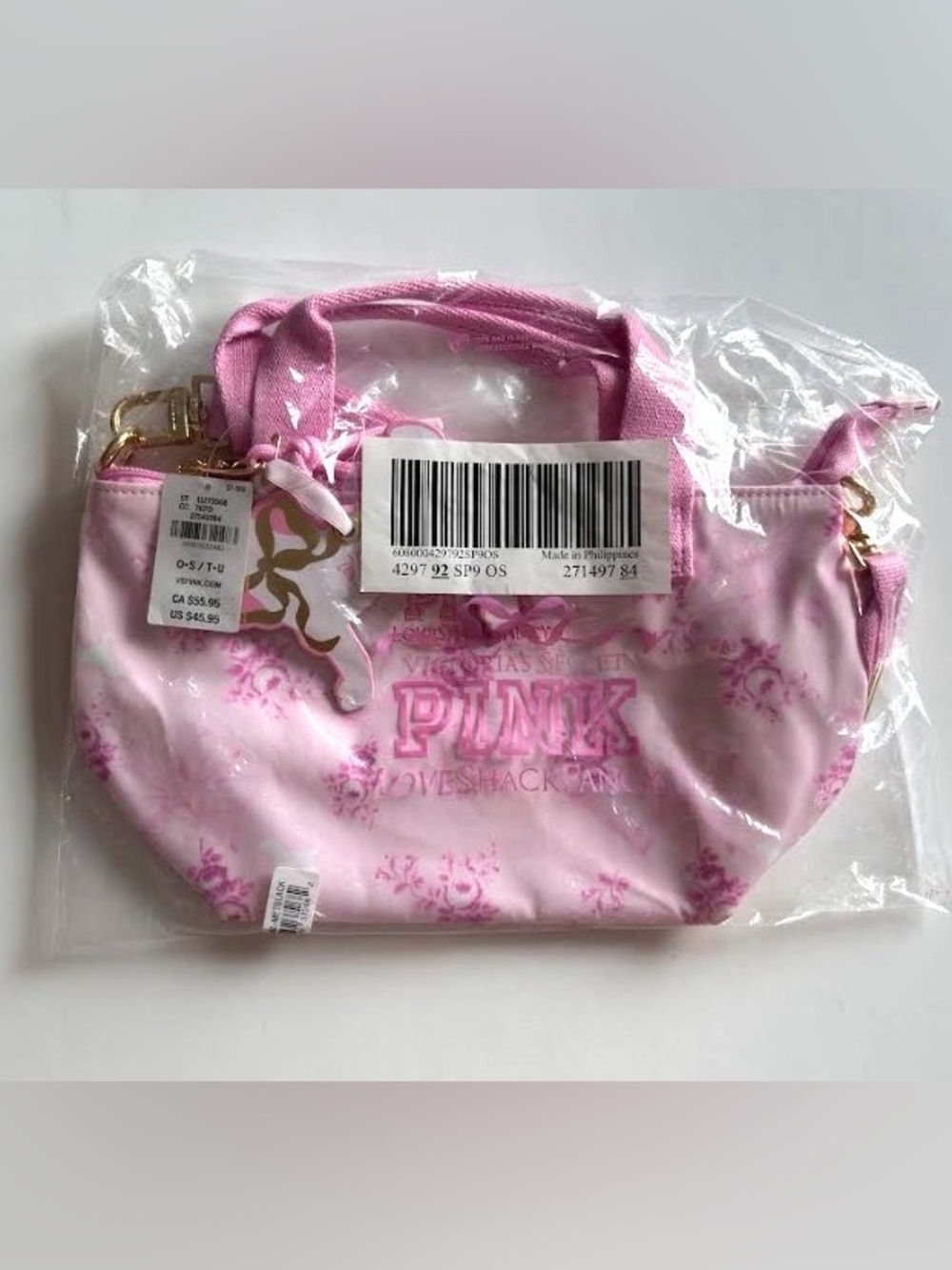 Victoria's Secret PINK x LoveShackFancy Mini Tote Bag Beaux Icons - Picture 5 of 6